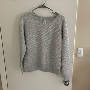 small grey sweatshirt/lounge top